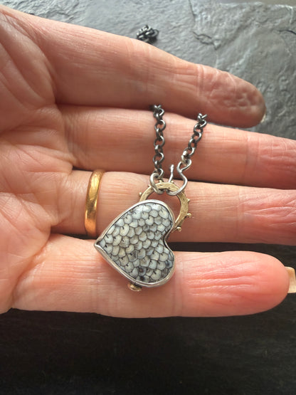 Fossilised Snakeskin Pendant