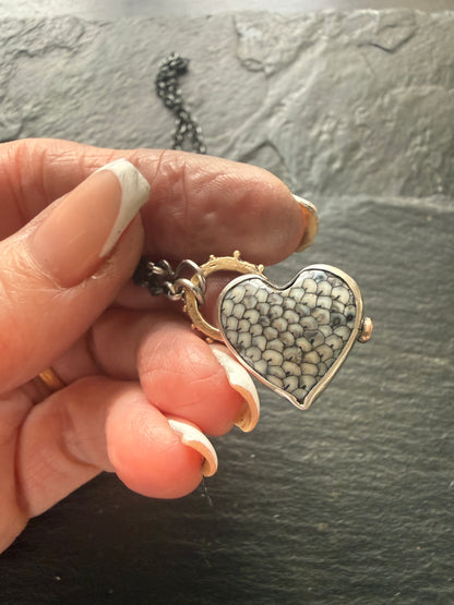 Fossilised Snakeskin Pendant