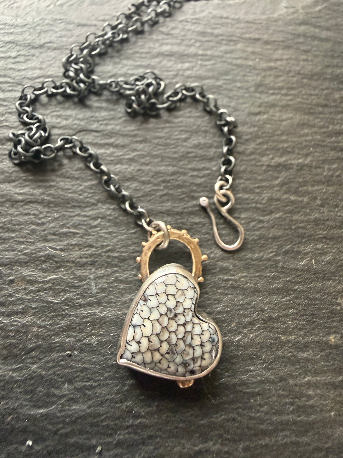 Fossilised Snakeskin Pendant