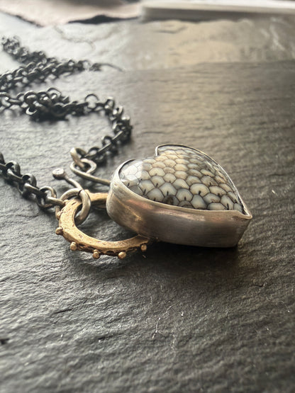 Fossilised Snakeskin Pendant