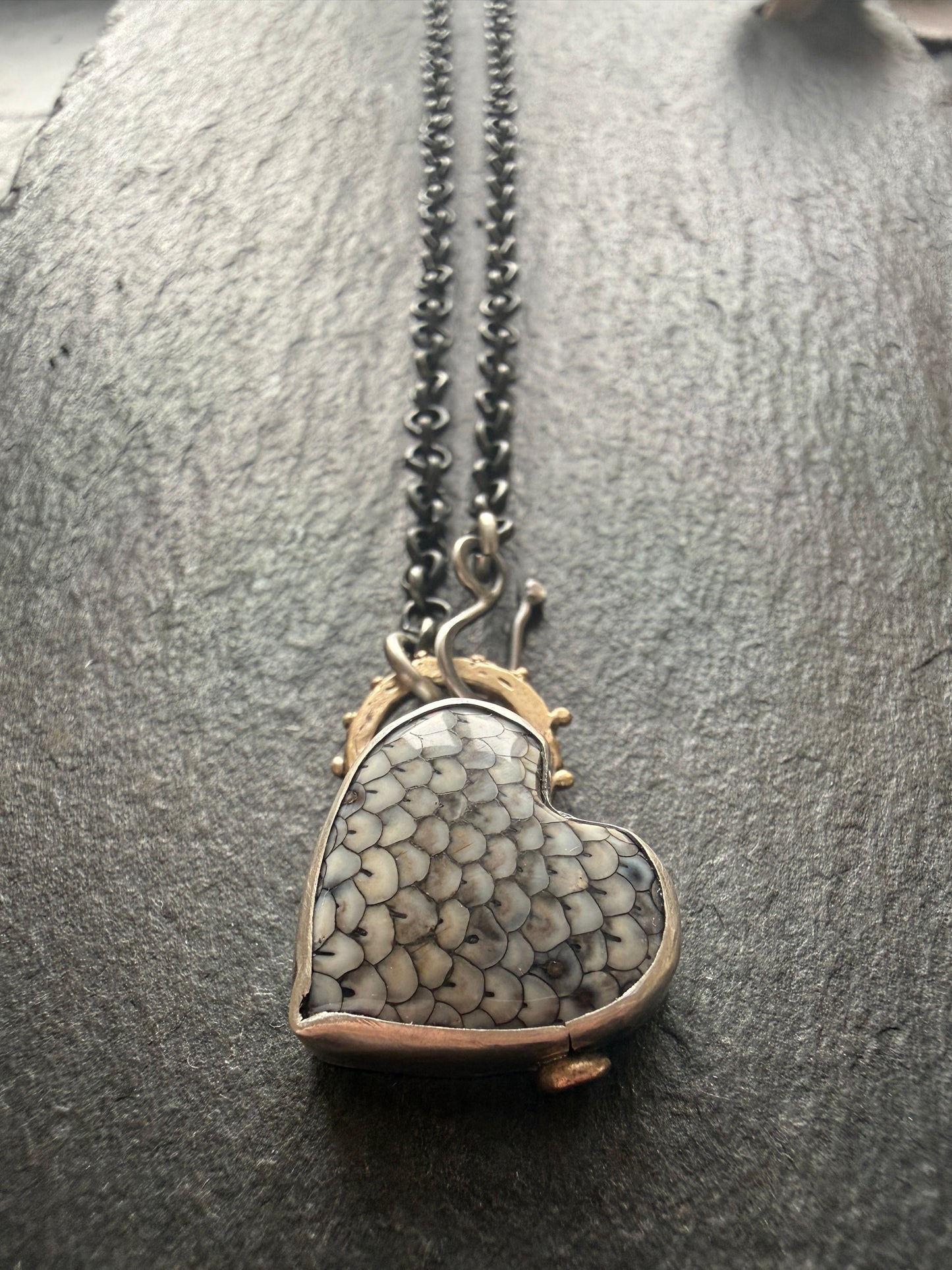 Fossilised Snakeskin Pendant