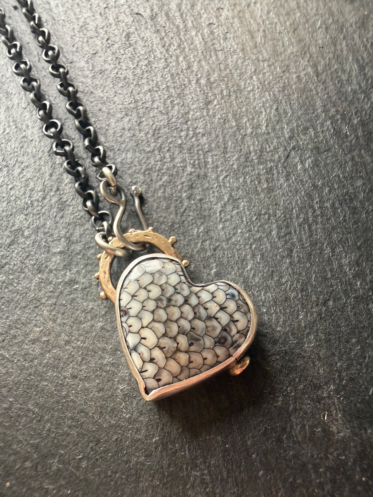 Fossilised Snakeskin Pendant