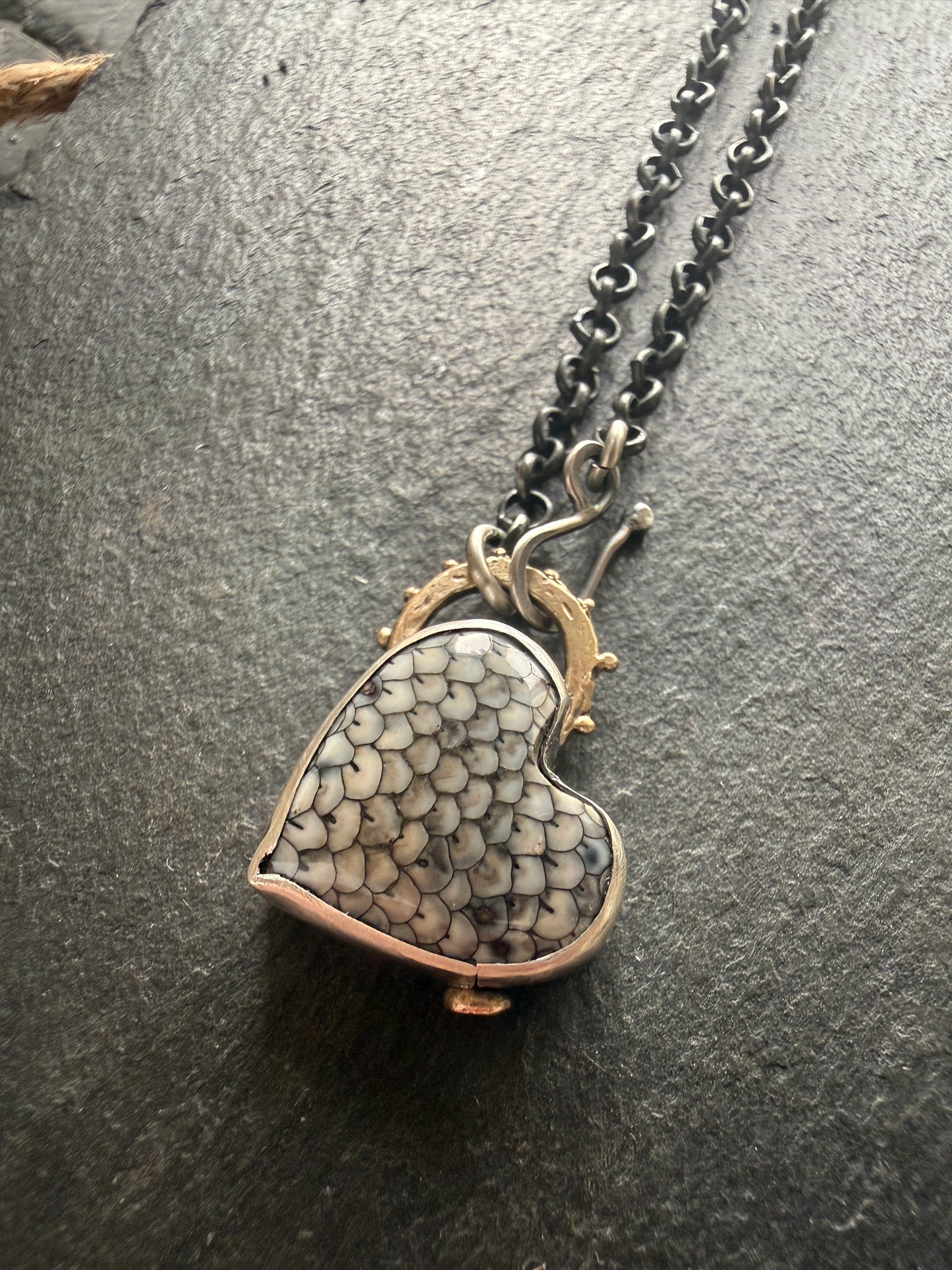 Fossilised Snakeskin Pendant