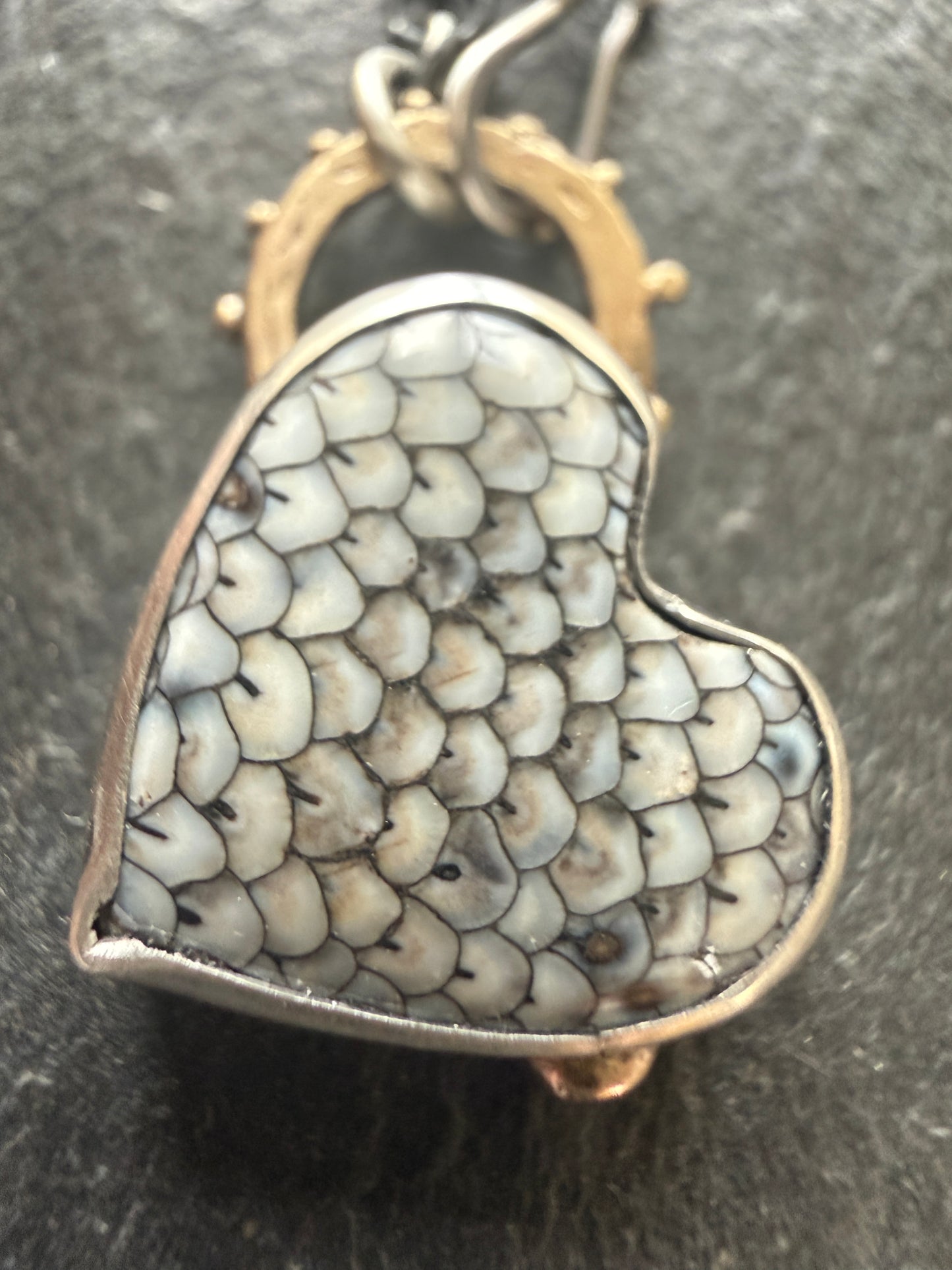 Fossilised Snakeskin Pendant