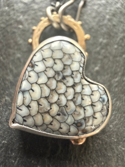 Fossilised Snakeskin Pendant