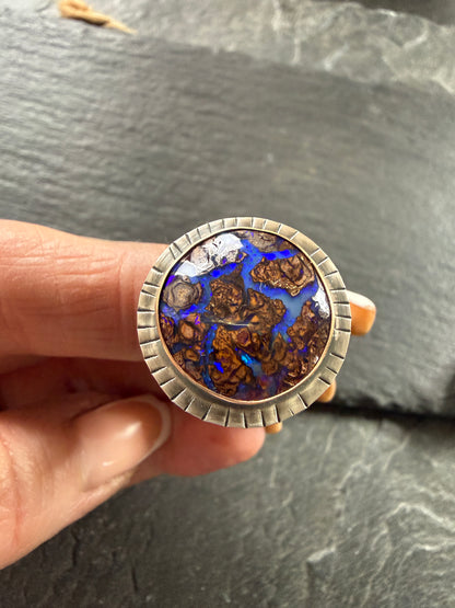 Purple Opal Ring size US 6 / UK L 1/2