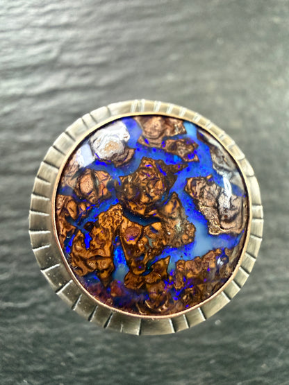 Purple Opal Ring size US 6 / UK L 1/2