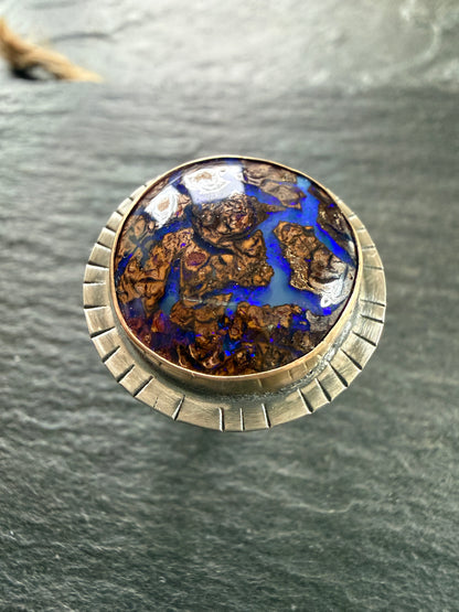 Purple Opal Ring size US 6 / UK L 1/2