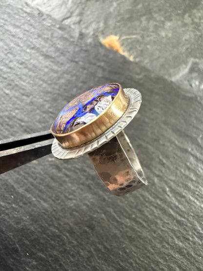 Purple Opal Ring size US 6 / UK L 1/2