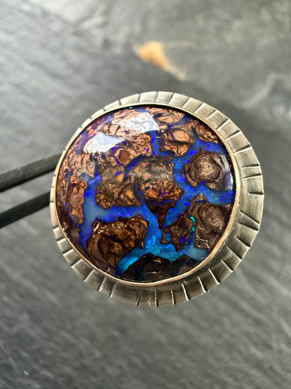 Purple Opal Ring size US 6 / UK L 1/2