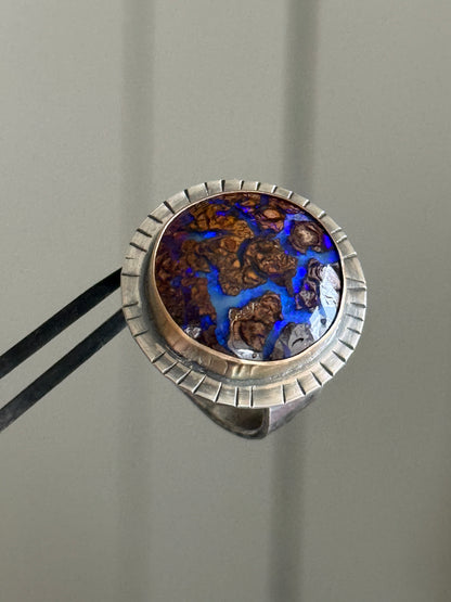 Purple Opal Ring size US 6 / UK L 1/2
