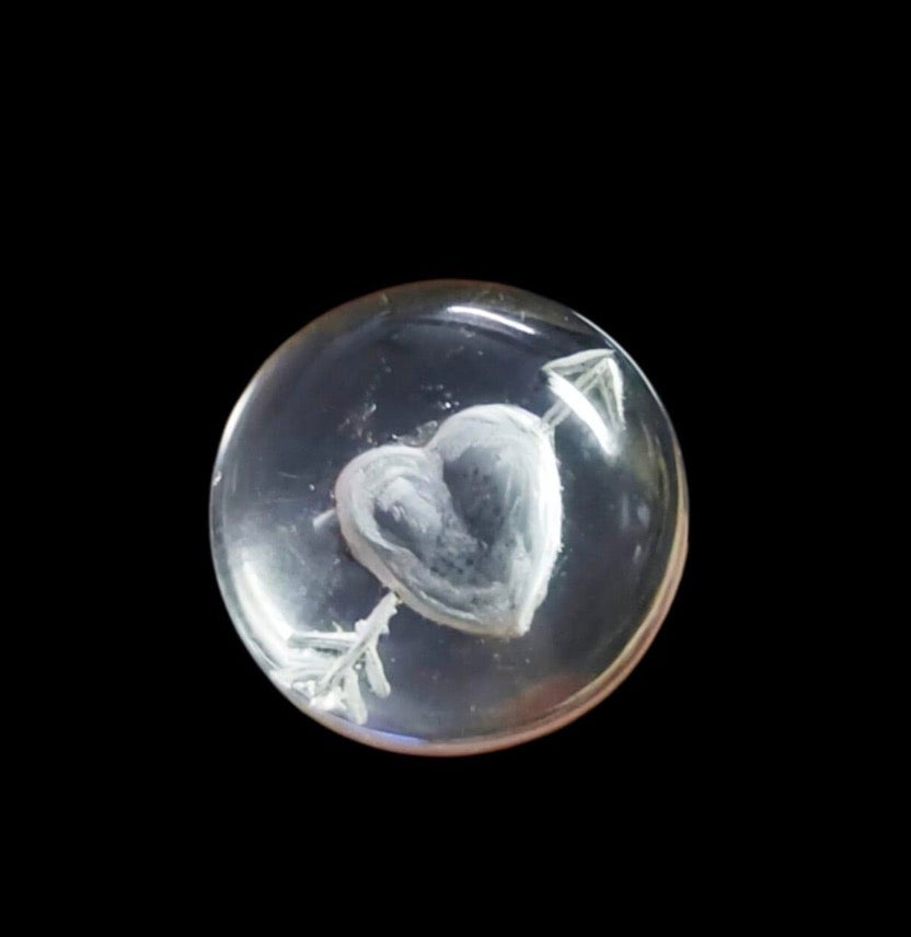 Carved Quartz Stone with 24ct Gold