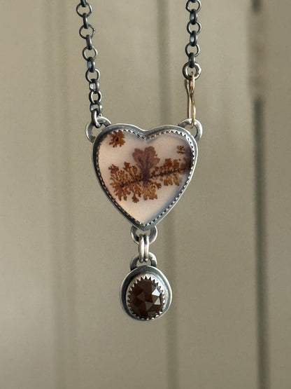 Agate and Smoky Topaz Pendant