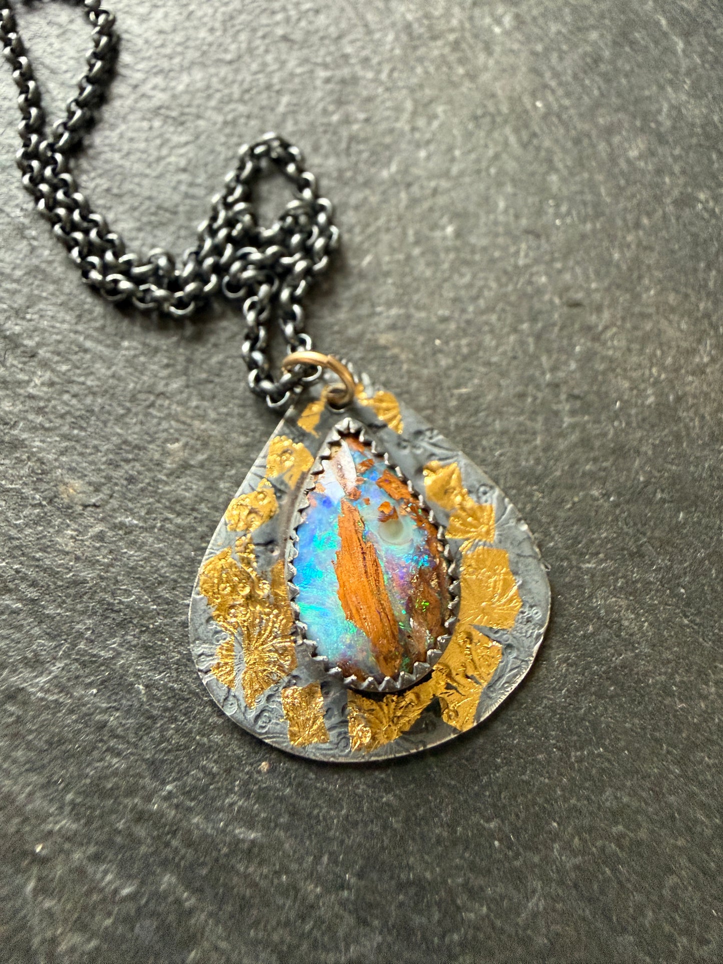 Keum Boo Opal Pendant