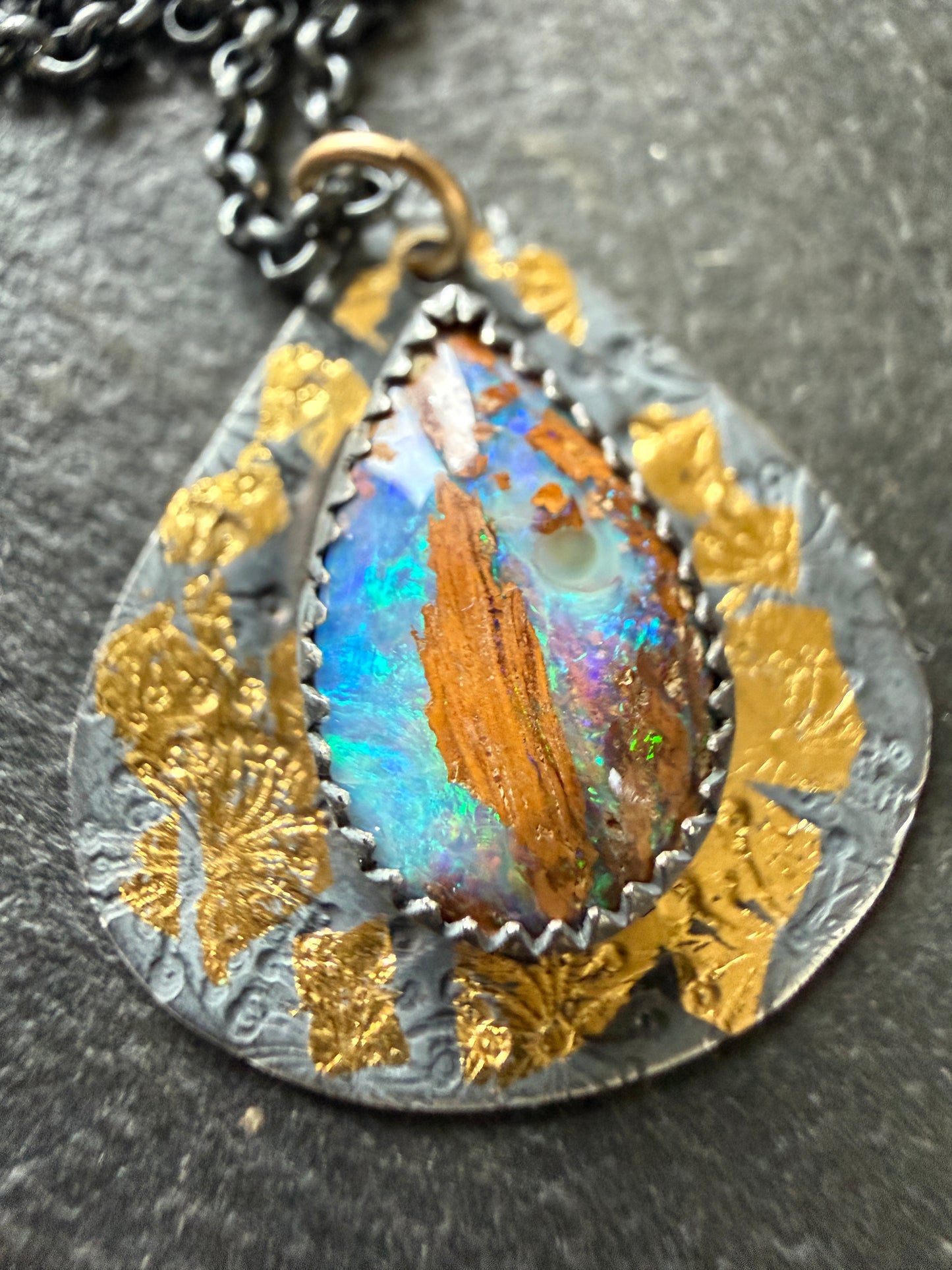 Keum Boo Opal Pendant