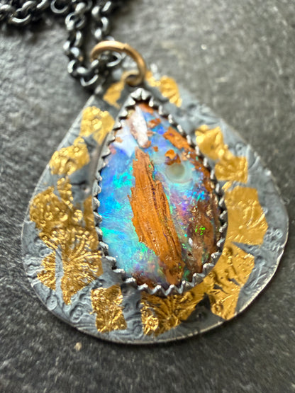Keum Boo Opal Pendant