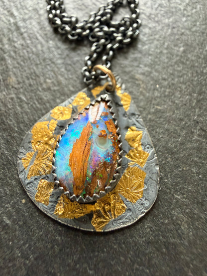 Keum Boo Opal Pendant