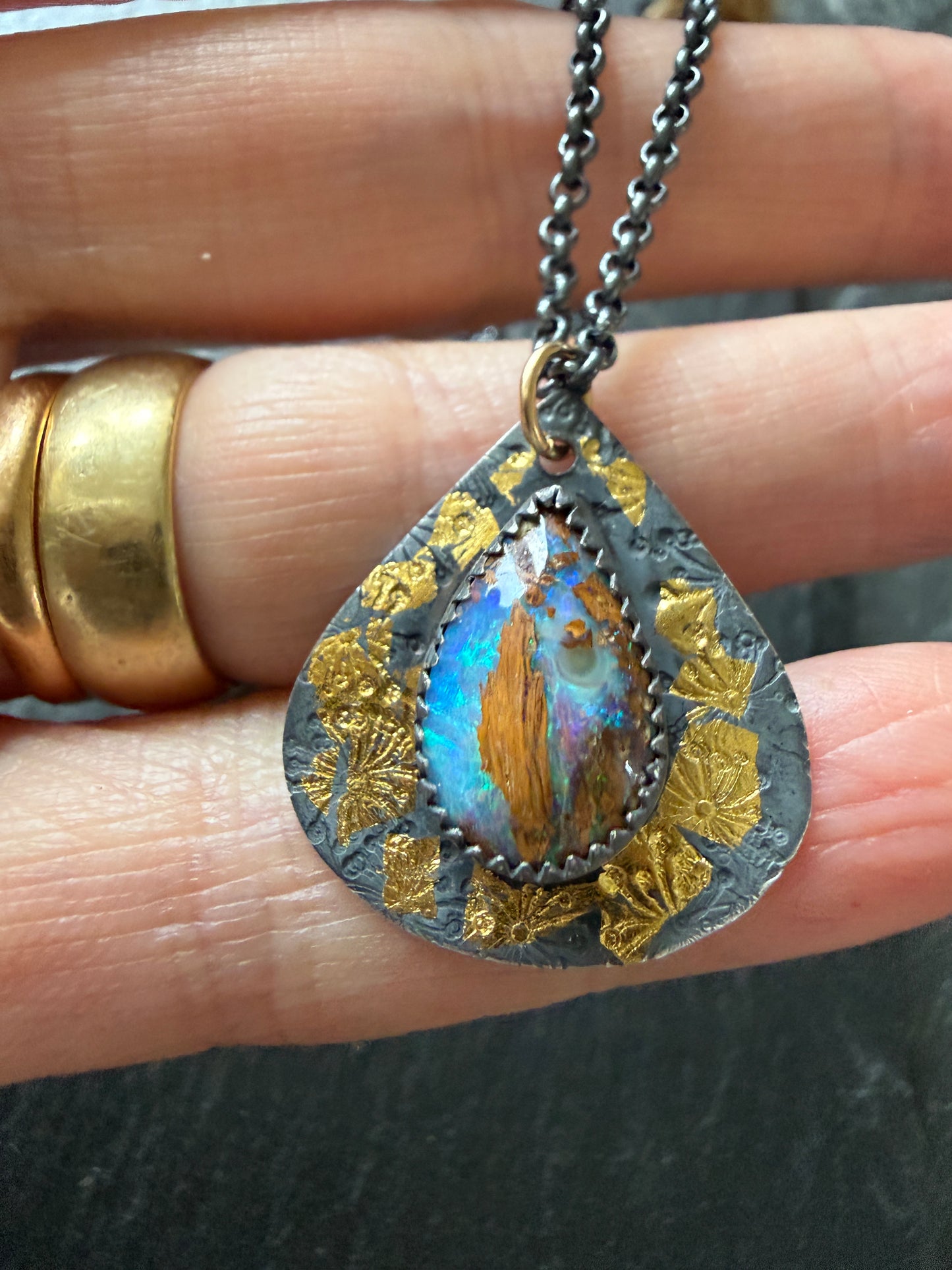 Keum Boo Opal Pendant