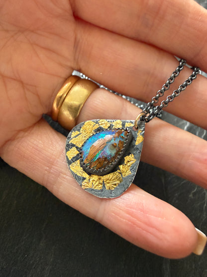 Keum Boo Opal Pendant