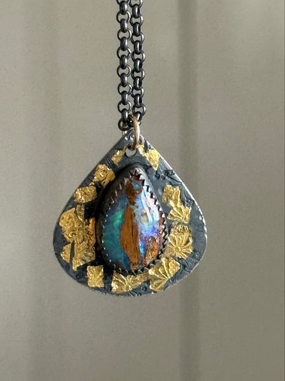 Keum Boo Opal Pendant