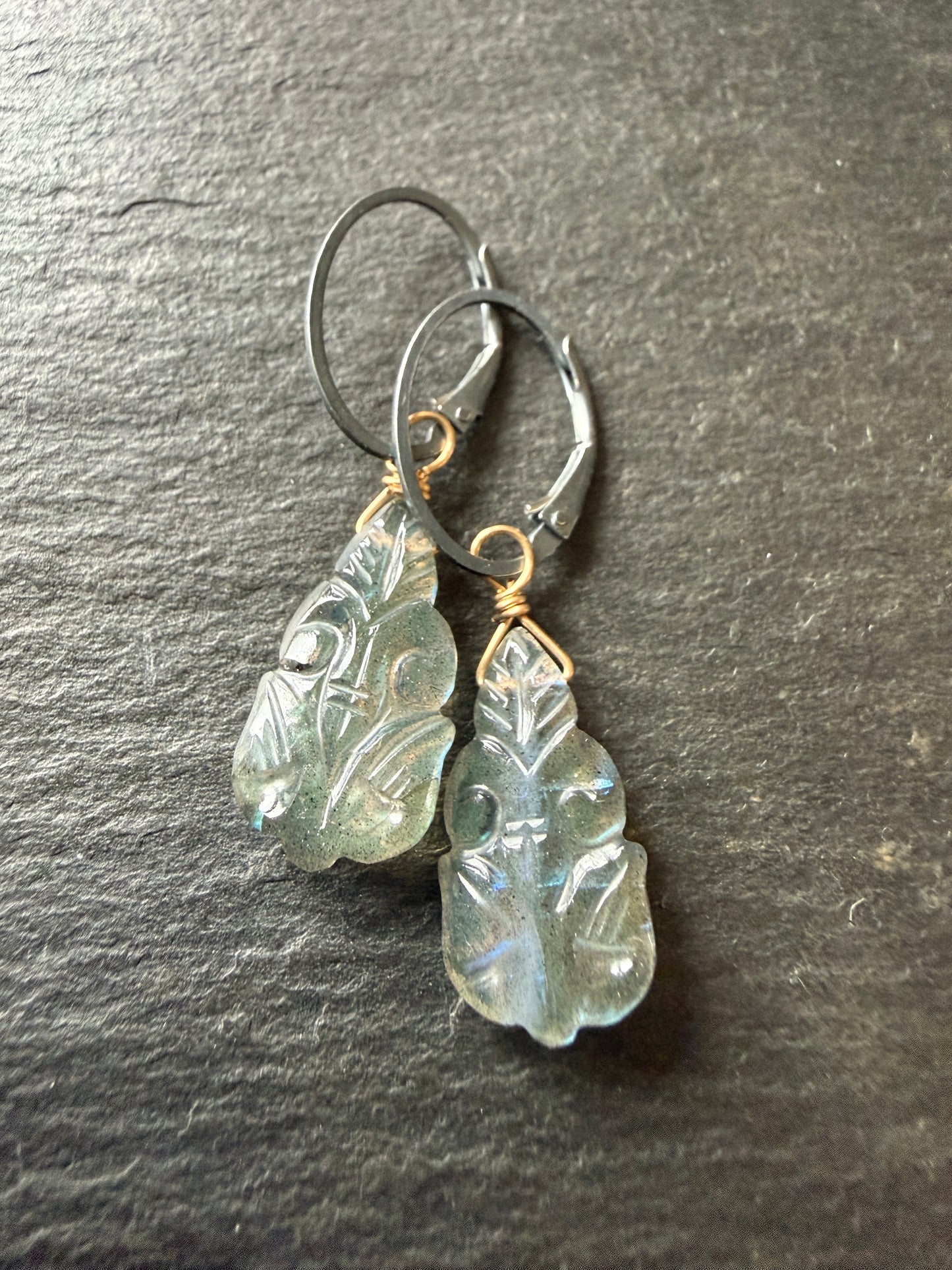 Dainty Labradorite Earrings