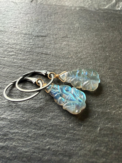 Dainty Labradorite Earrings