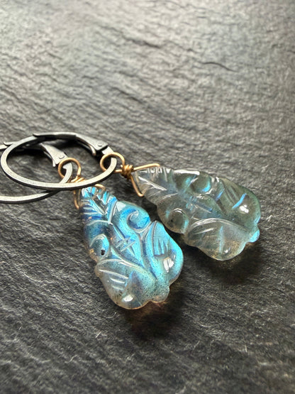 Dainty Labradorite Earrings