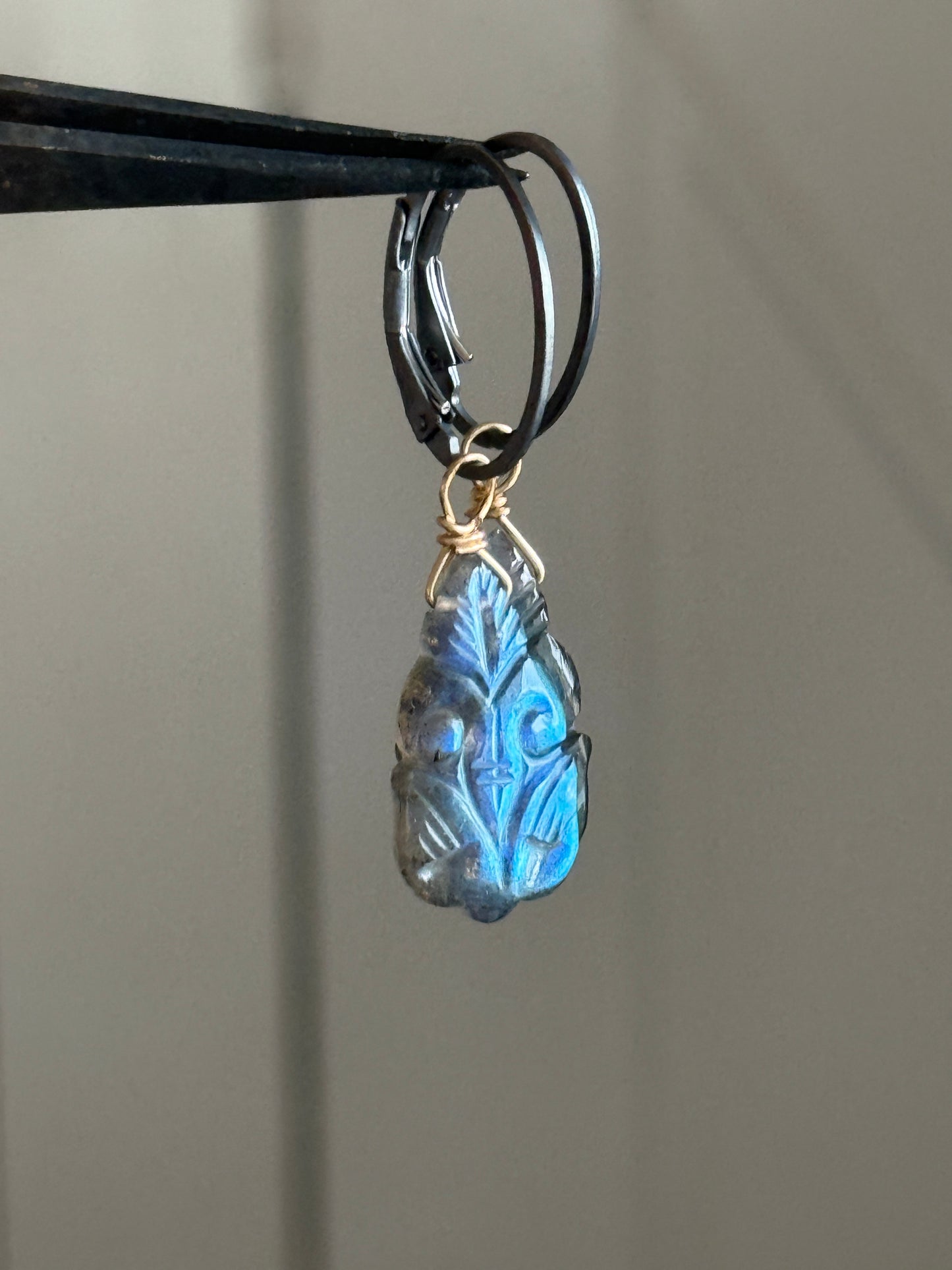 Dainty Labradorite Earrings