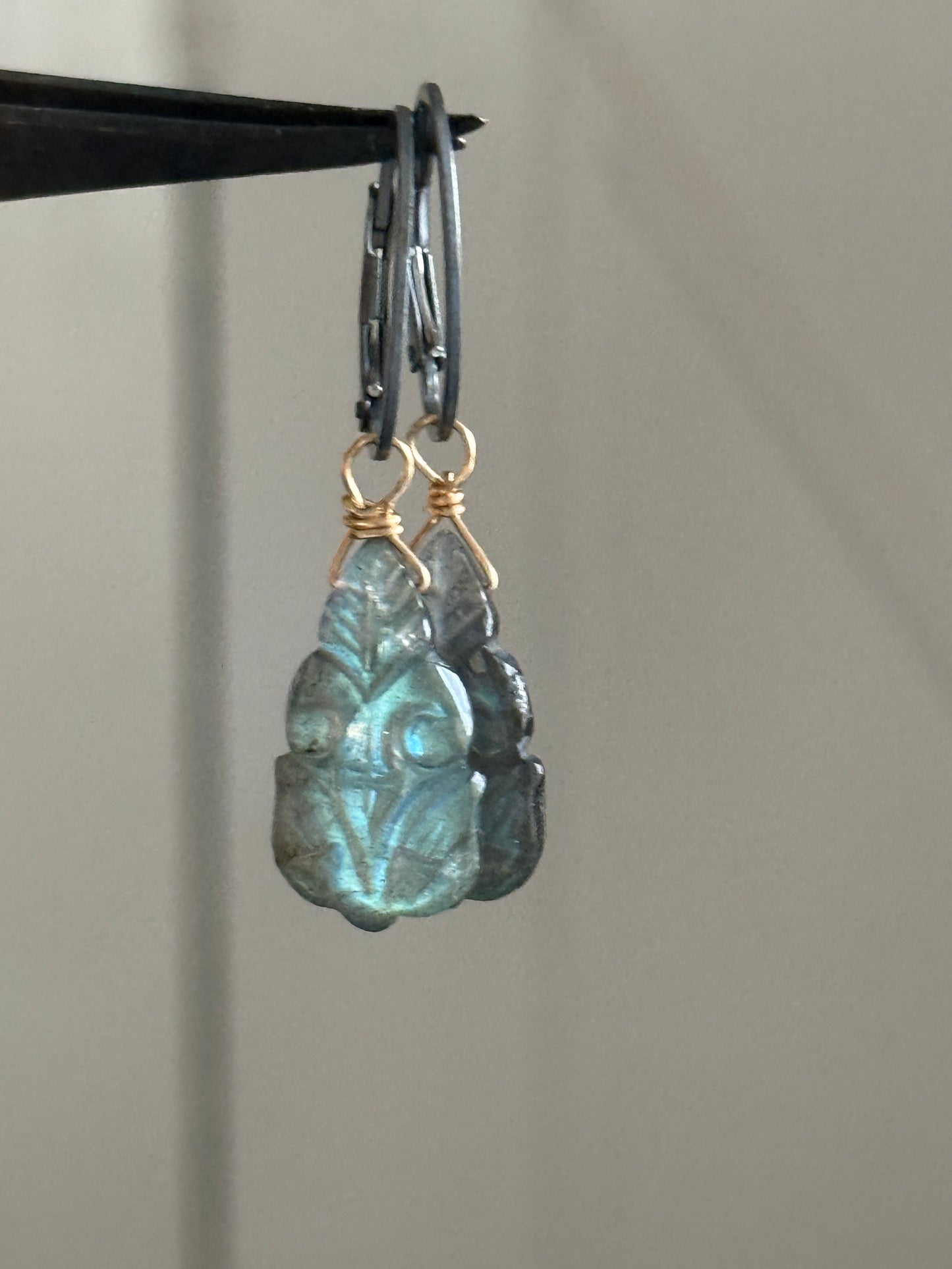 Dainty Labradorite Earrings