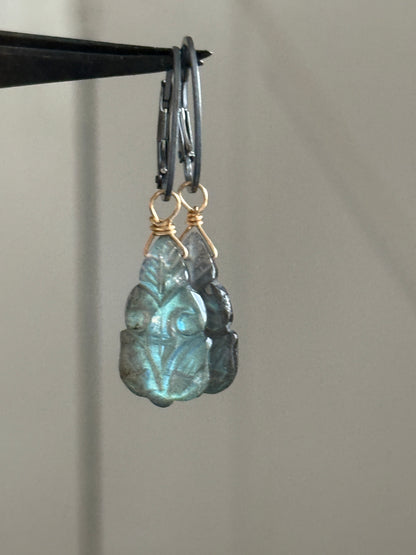 Dainty Labradorite Earrings