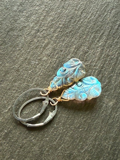 Dainty Labradorite Earrings