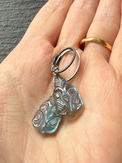 Dainty Labradorite Earrings