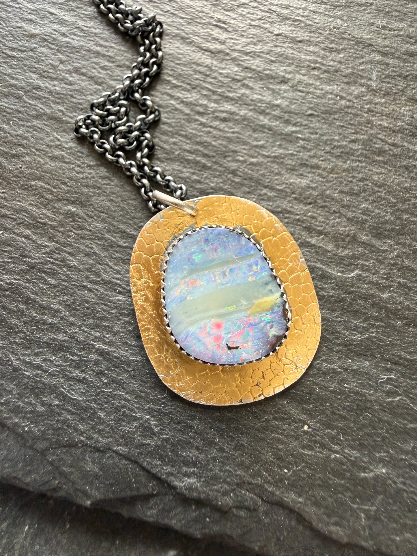 Keum Boo Boulder Opal Pendant