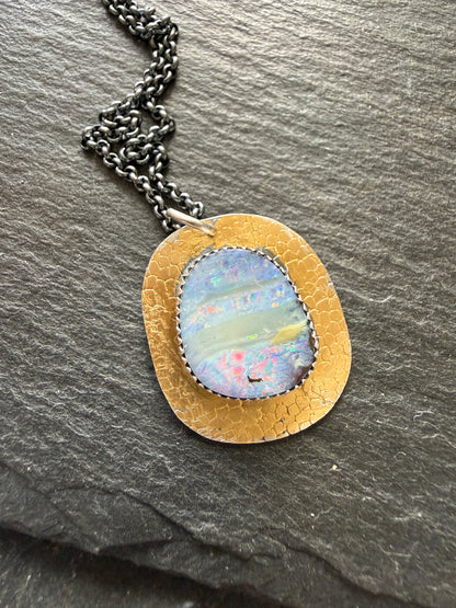 Keum Boo Boulder Opal Pendant