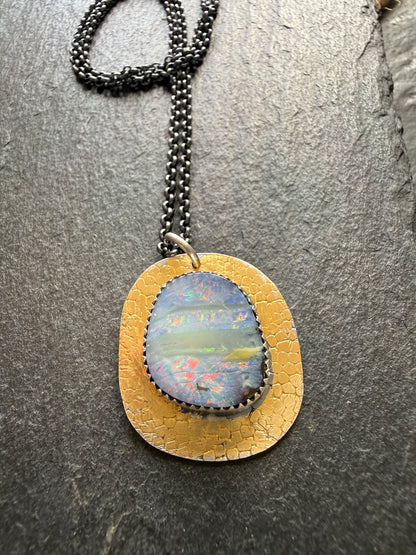 Keum Boo Boulder Opal Pendant