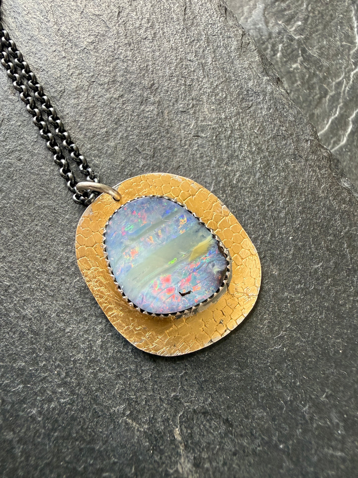 Keum Boo Boulder Opal Pendant