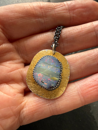 Keum Boo Boulder Opal Pendant