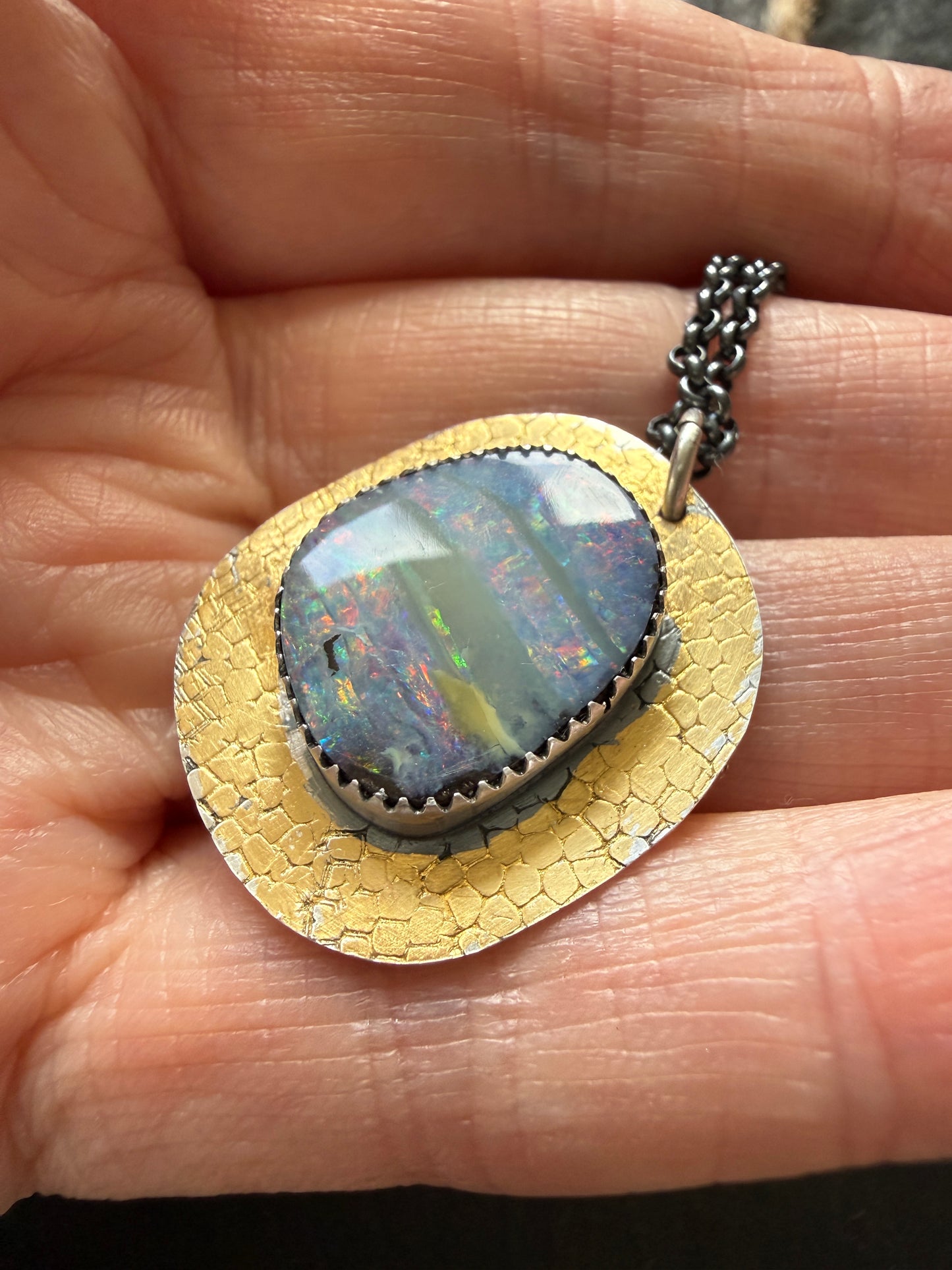 Keum Boo Boulder Opal Pendant