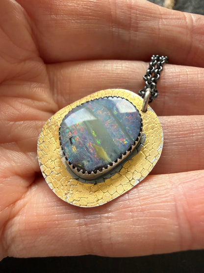 Keum Boo Boulder Opal Pendant
