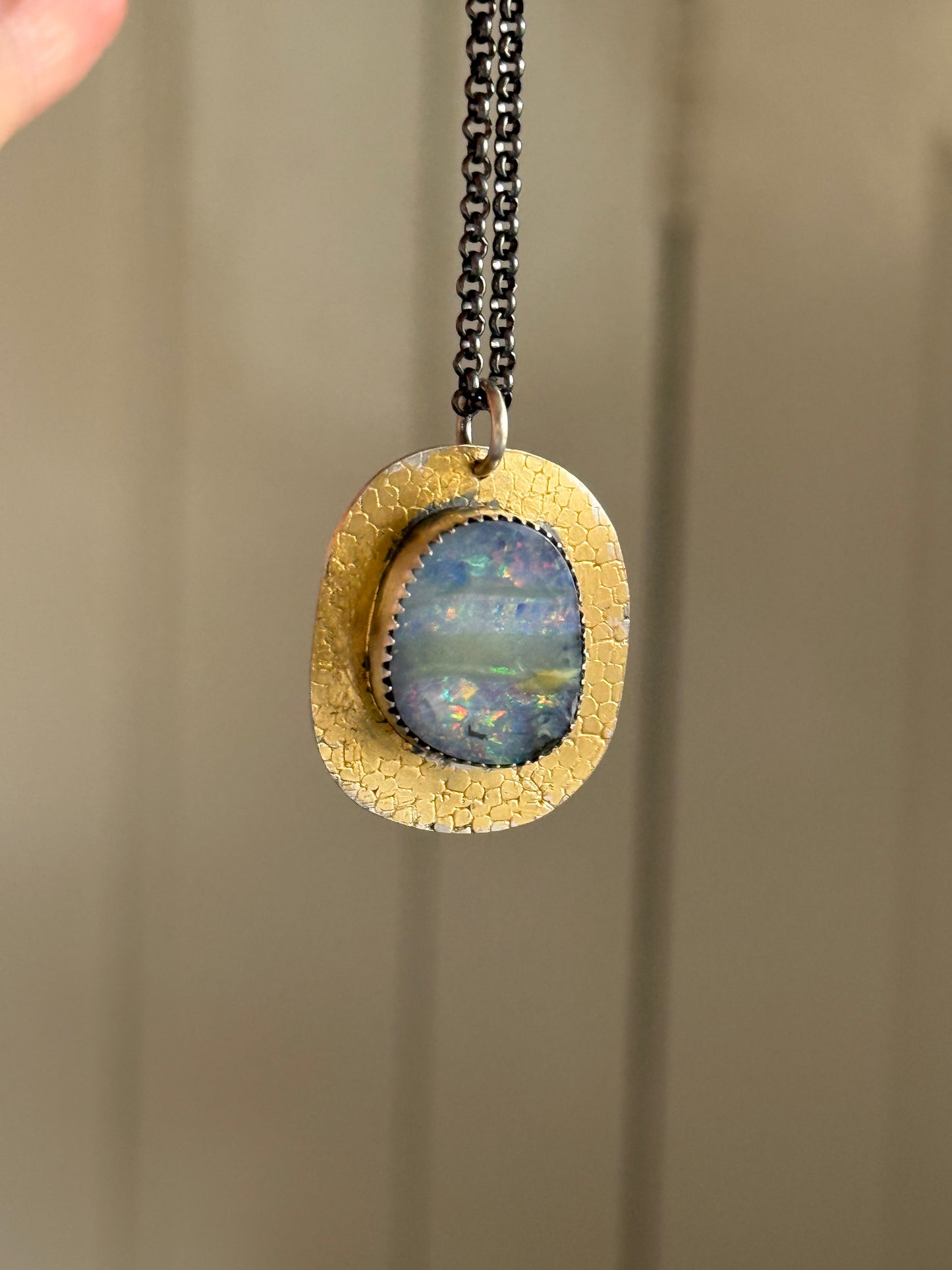 Keum Boo Boulder Opal Pendant