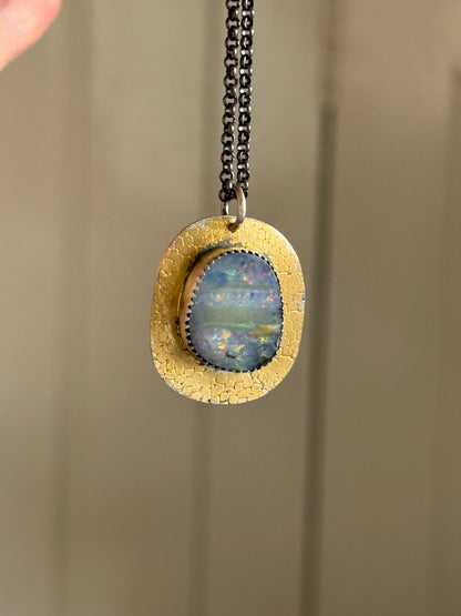 Keum Boo Boulder Opal Pendant