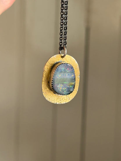 Keum Boo Boulder Opal Pendant
