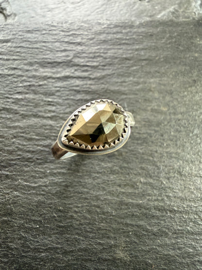Golden Pyrite Ring US 8 UK P 1/2
