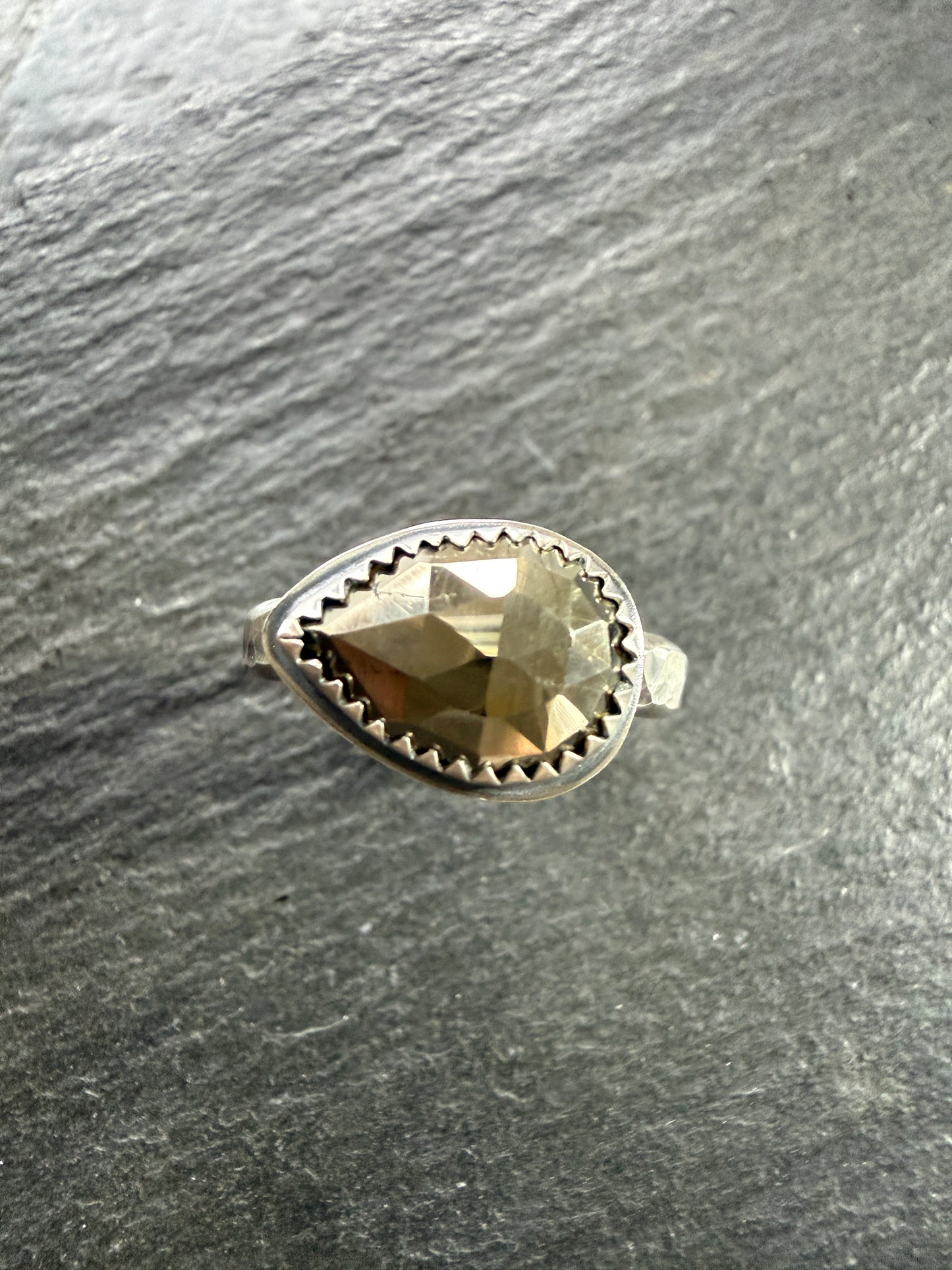 Golden Pyrite Ring US 8 UK P 1/2