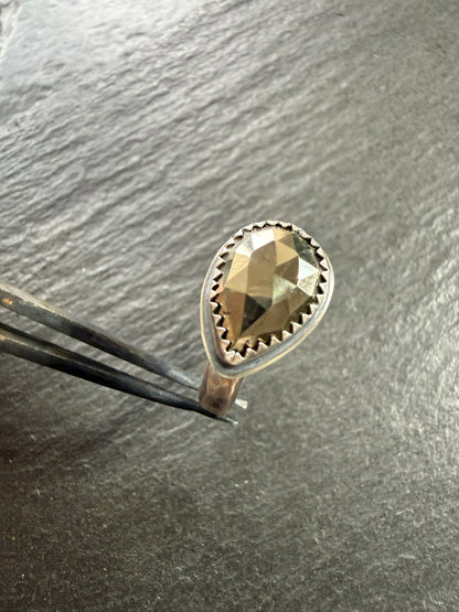 Golden Pyrite Ring US 8 UK P 1/2