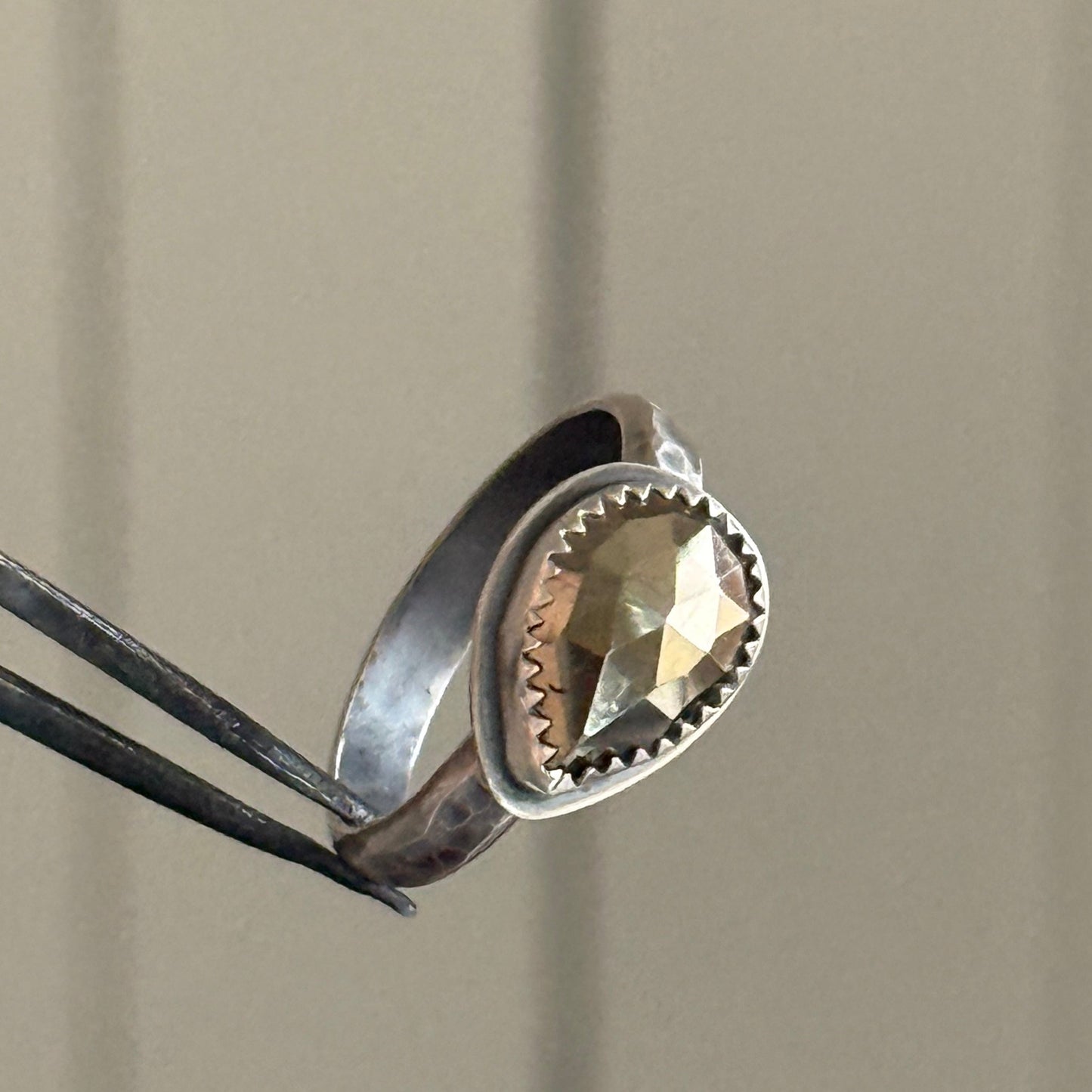 Golden Pyrite Ring US 8 UK P 1/2