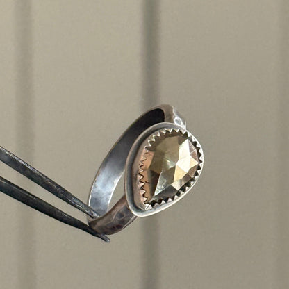 Golden Pyrite Ring US 8 UK P 1/2