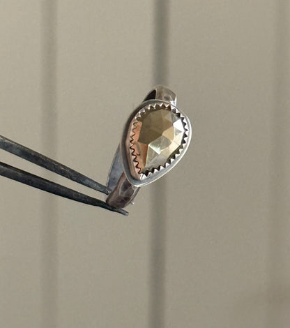 Golden Pyrite Ring US 8 UK P 1/2