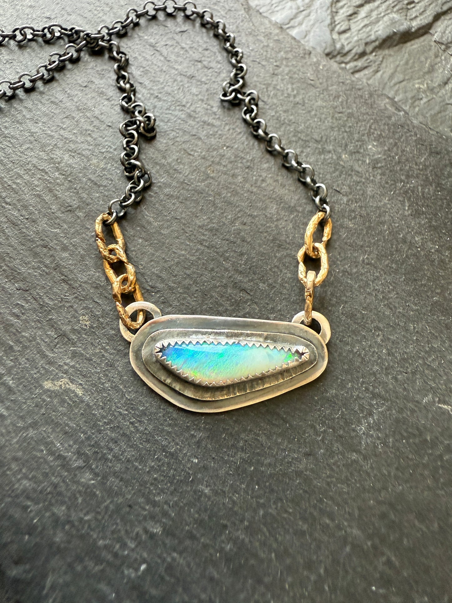 Ocean Blue Opal Pendant