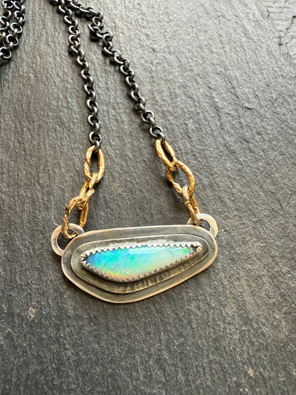 Ocean Blue Opal Pendant